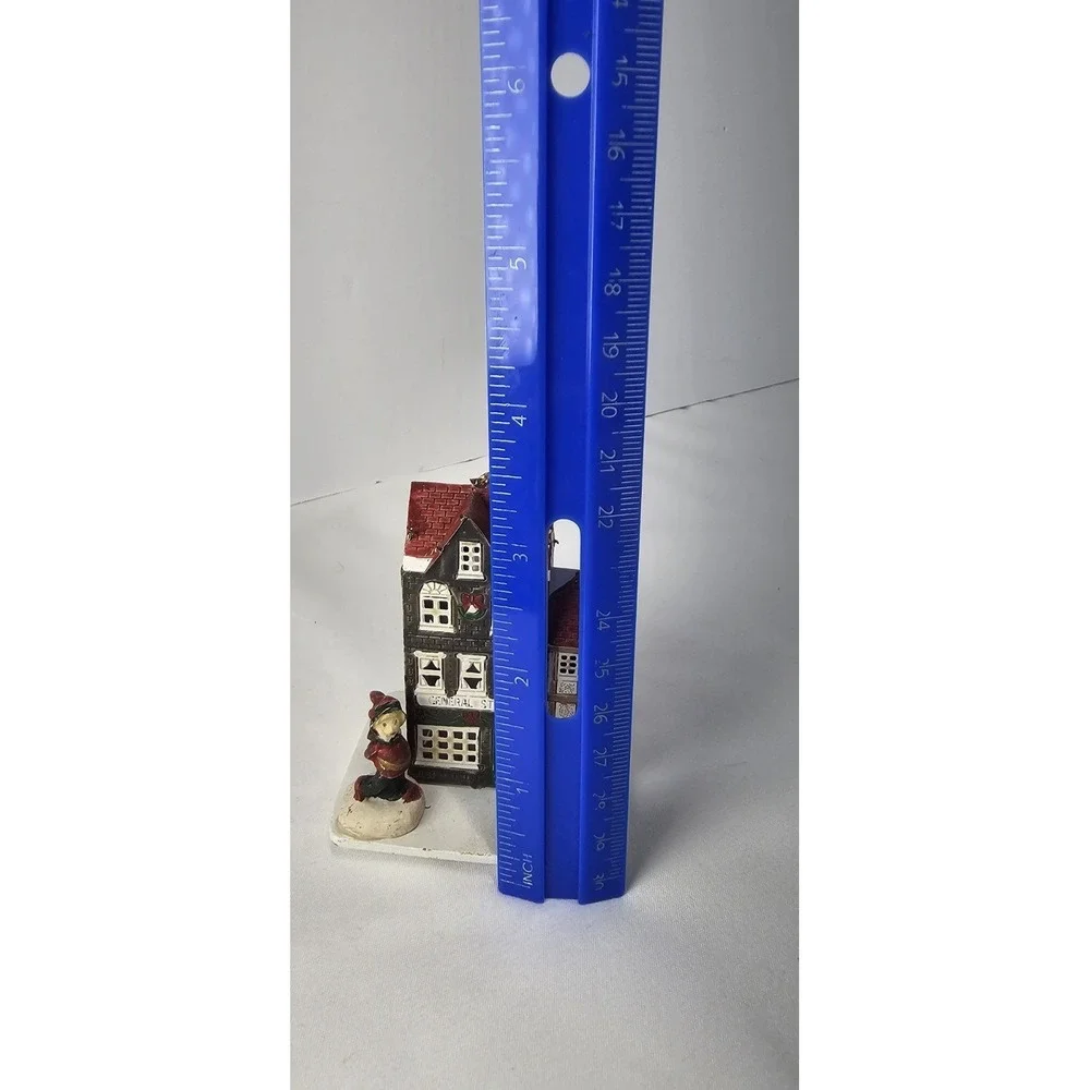 Vintage‎ Tin General Store Christmas Ornament Miniature Village Building 3.5
